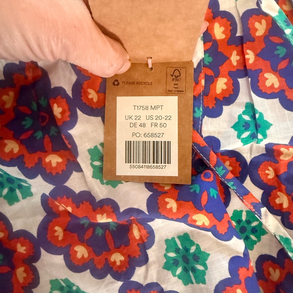 NWT Boden Easy Cotton Blouse Size 20-22 - Picture 5 of 8